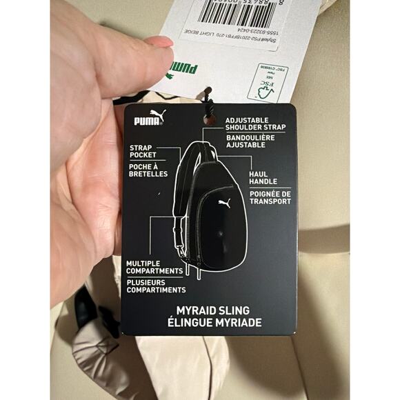 PUMA EVERCAT Myriad Women's Slingback Bag, Light Beige NWT SOLD OUT - Picture 7 of 7